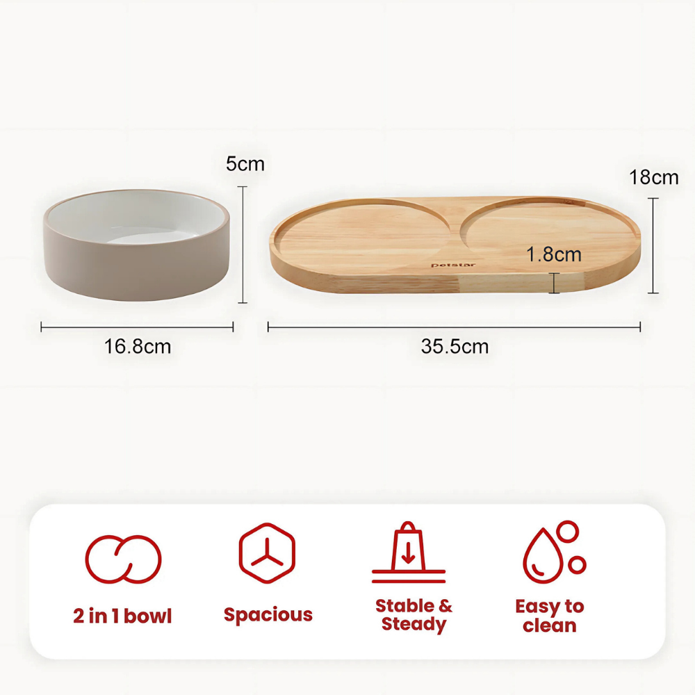 Ceramic Duo Bowl Set
